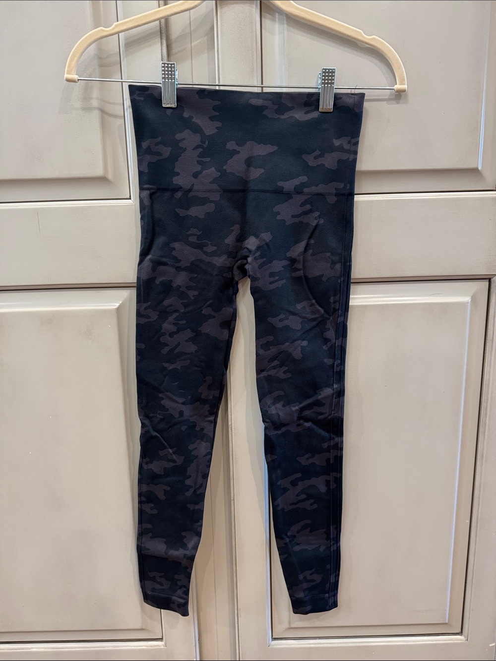 SPANX Black & Charcoal Camo High-Waist Leggings